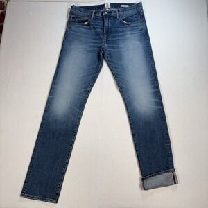 Hiroshi Kato The Pen Selvedge Jeans Men 34 (fits 35x34) Blue  Slim Stretch Denim
